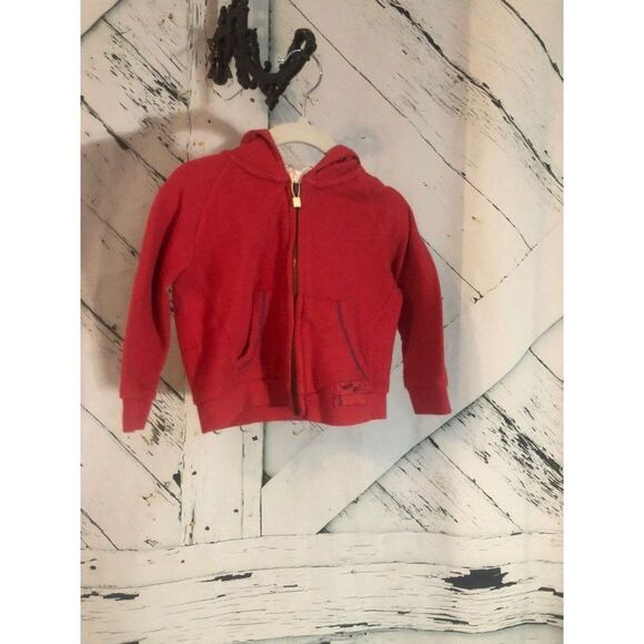 Zara baby boys size 9/12 months 9m 12m red Hoodie sweatshirt - Picture 1 of 3